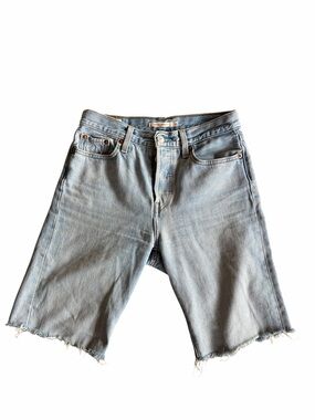 Levi’s Wedgie Straight Cutoff Denim Shorts Women’s Size 25 Light Wash Raw Hem